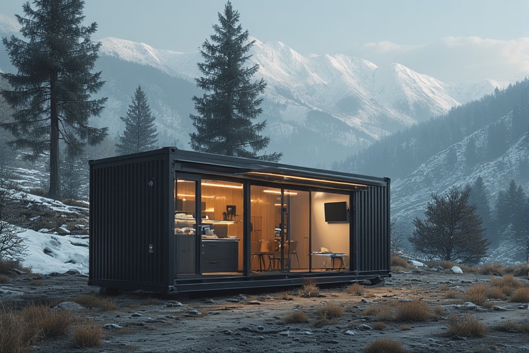 Healthcare Container in Rural Kashmir - Security Cabin for border areas in J&K